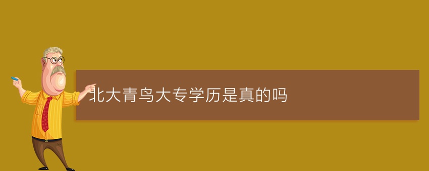 北大青鸟大专学历是真的吗