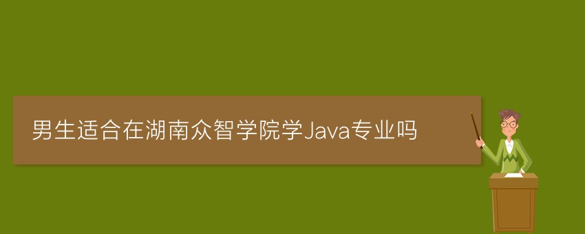 男生适合在湖南众智学院学Java专业吗