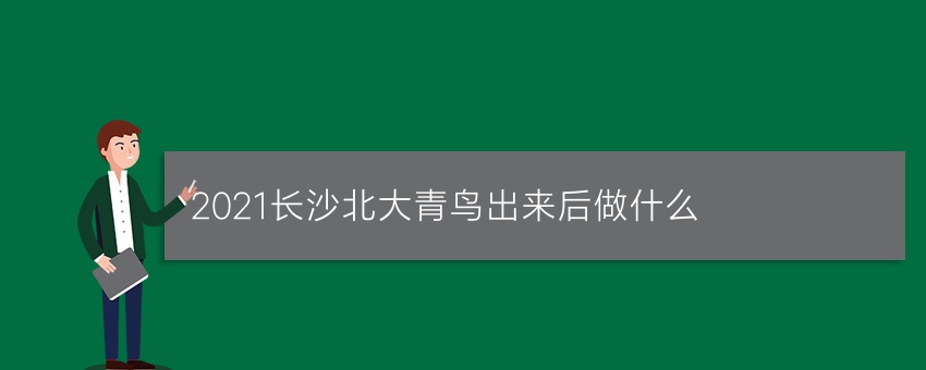 2021长沙北大青鸟出来后做什么