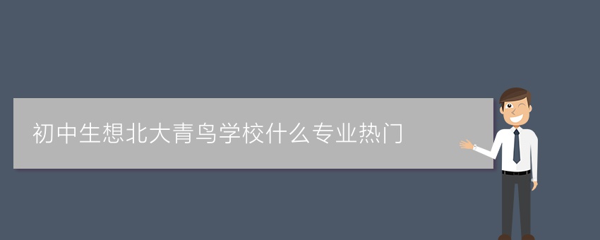 初中生想知道北大青鸟学校什么专业热门